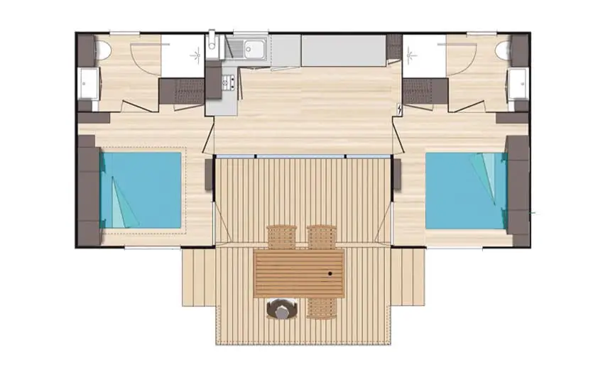 Plan du Mobil home Castel