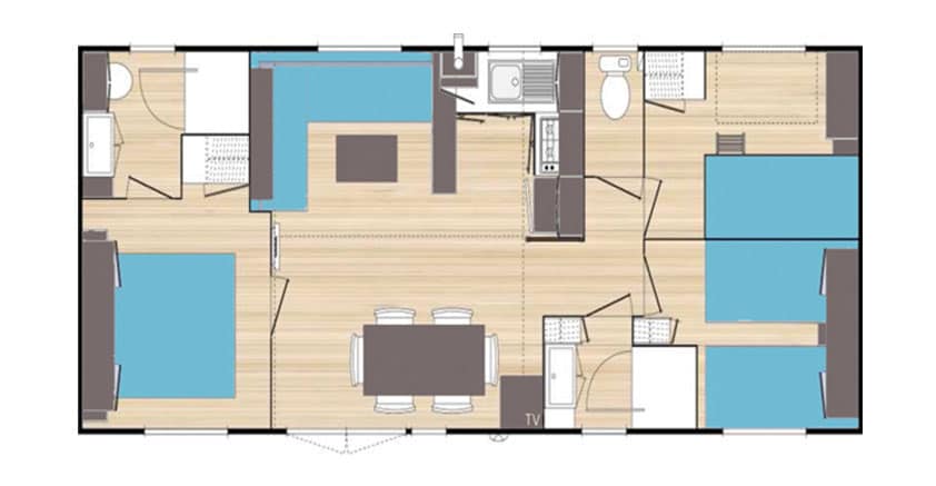Plan du mobil home Loft