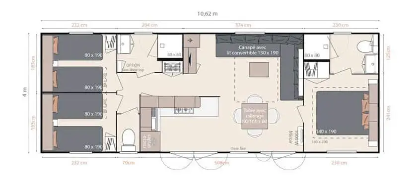 Plan Mobil home Grand Horizon